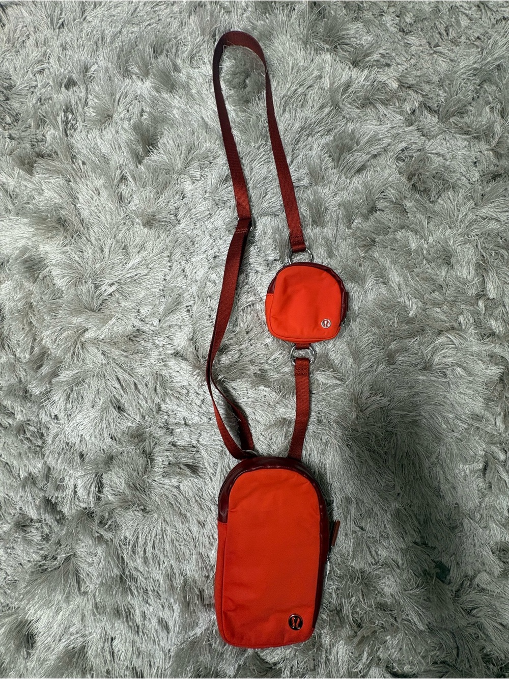 Lululemon Red Crossbody Pouch with Coin Case